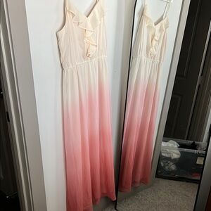 LC Lauren Conrad Cream Maxi Dress